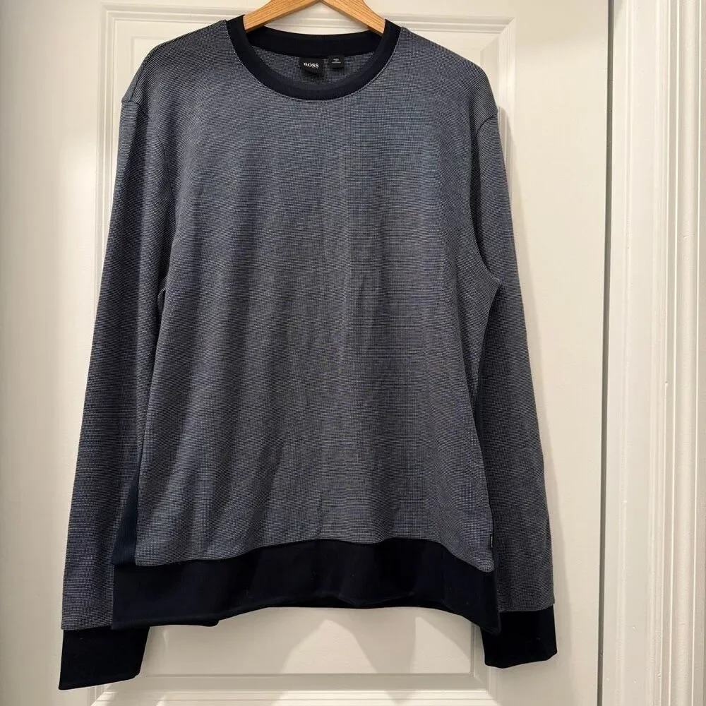 BOSS Hugo Boss Stadler Sweatshirt In Navy Size XL